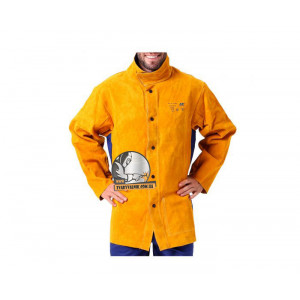 Куртка зварювальника (шкіра+бавовна) Golden & blue, р.ХXL